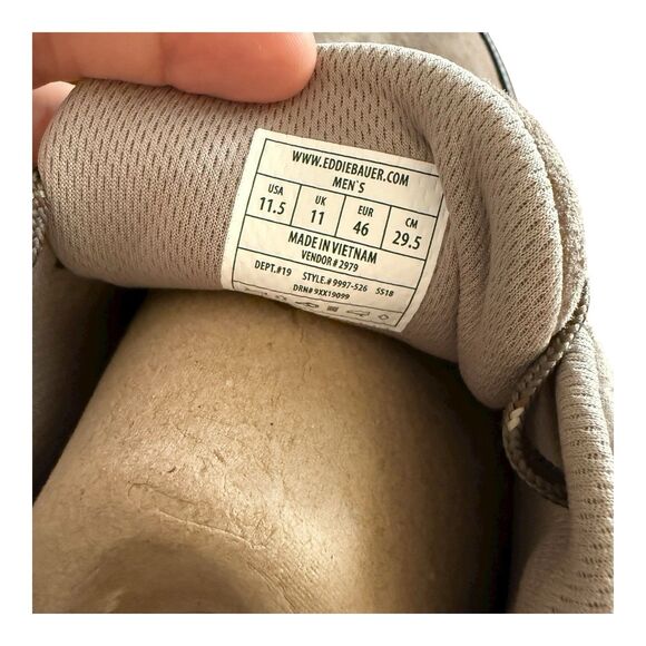 Eddie Bauer Mens Highland Sneaker 11.5 Gray Suede Lace Up New With Defects - Picture 7 of 11